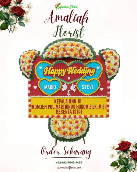 Papan Bunga Pernikahan Pujotirto